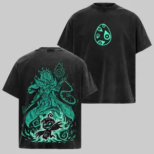 Digimon Unisex Fit Print T-shirt, Washed Tee, Hoodie,Vintage Graphic Hoodie Washed For Fans  Movie And Anime, Design Top Cotton Streetwear Hoodie Clothes Menswear Womenswear