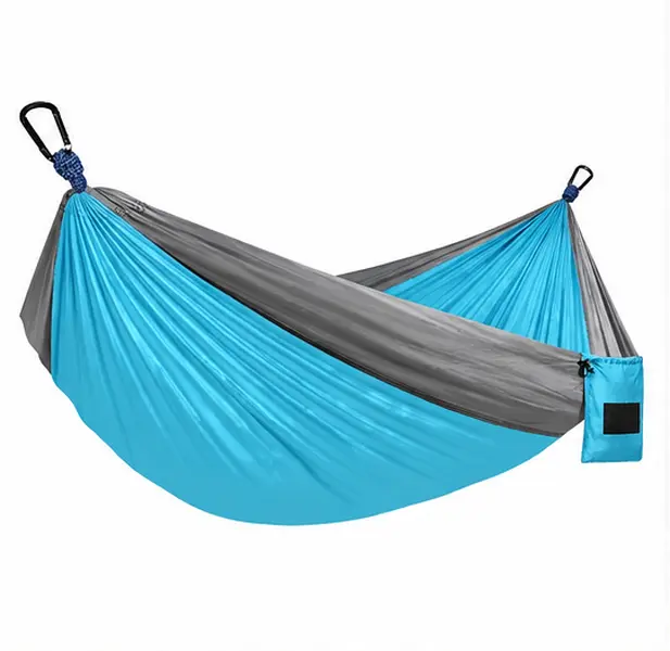 Camping Hammock 400 Lbs Capacity, Single Outdoor Hammock | 210T Parachute Nylon, Tree-Friendly Straps, D-Shaped Carabiners, Attached Carry Bag, Lightweight for Outdoor & Indoor Use, Hand Wash