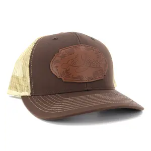 La Viejona Floral Brown/Tan classic visor hat