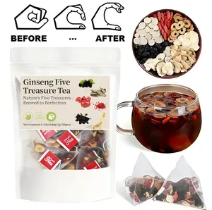 (60Bags)KidneyTeaFormula,GinsengSix TreasuresTeaOrganicKidneyCleanseTea Traditional Kidney Cleansing Tea for Men & Women,Christmasgift,Recommend toa friend HerbalAlkalineNaturalDrinks