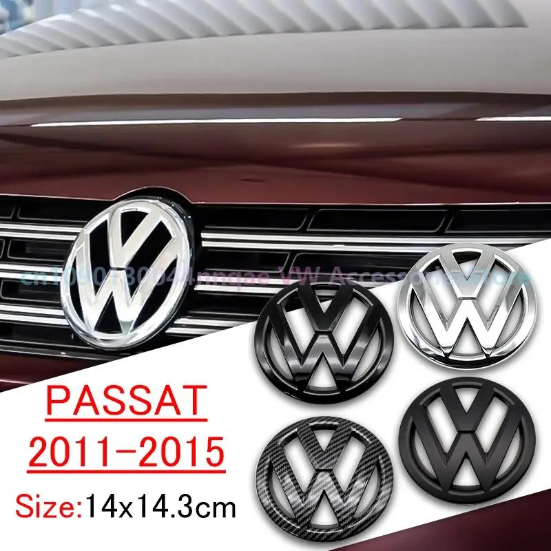 Vw Abs Car Emblem Set, Complete Set, Carbon Fiber Style Replacement Badge for Front Grille & Trunk, Fits 2011-2015 Vw Passat Models, Car Stickers, Automotive Decals, Automotive Decoration, Car Decorations, Vehicle Decoration