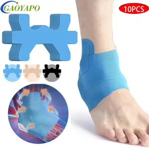 10PCS Kinesiology Tape for Ankle,Ankle Tape Precut,Cotton Waterproof & Breathable,Enhance Elastic AthleticTape for Ankle Support