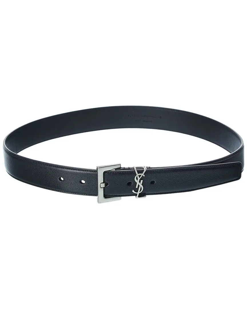 Saint Laurent Monogram Leather Belt