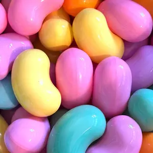 Bead Filled Jellybean 5 beads Size 16-20mm. Collectable Jellybean included