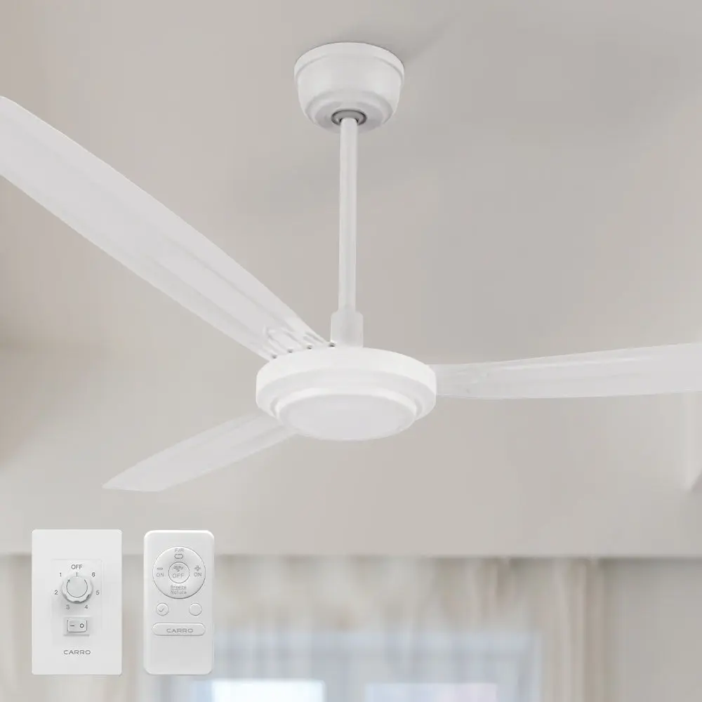 Kade 56 inch Quiet Ceiling Fan with Remote and Wall Switch No Light