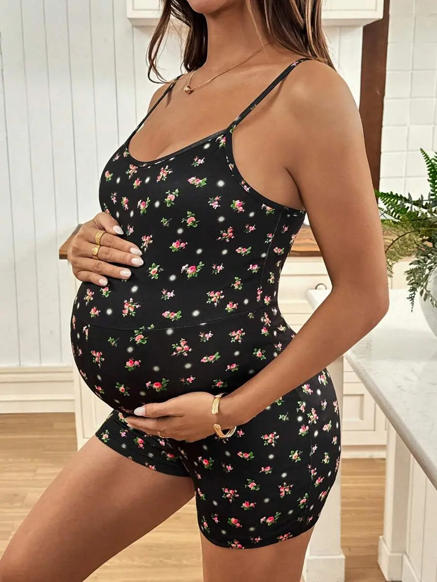 SAMT Laid Back Botanical Pattern Pregnancy Shorts Co Ord Everyday Clothing GRWM Essentials