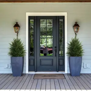 2-Pack 24-Inch Artificial Cypress Trees, Realistic Potted Faux Boxwood Bushes, Outdoor Fake Cedar Evergreen Shrubs for Home Living Room Front Porch Decor