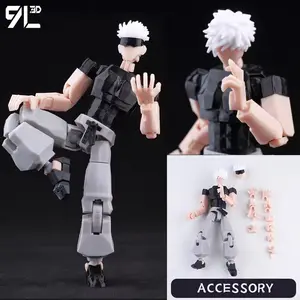 9L3D Printed Jujutsu Kaisen 3D Mini Figures, Satoru Gojo & Geto Suguru Action Model, Anime PVC Collectible Statue, Gift for Fans