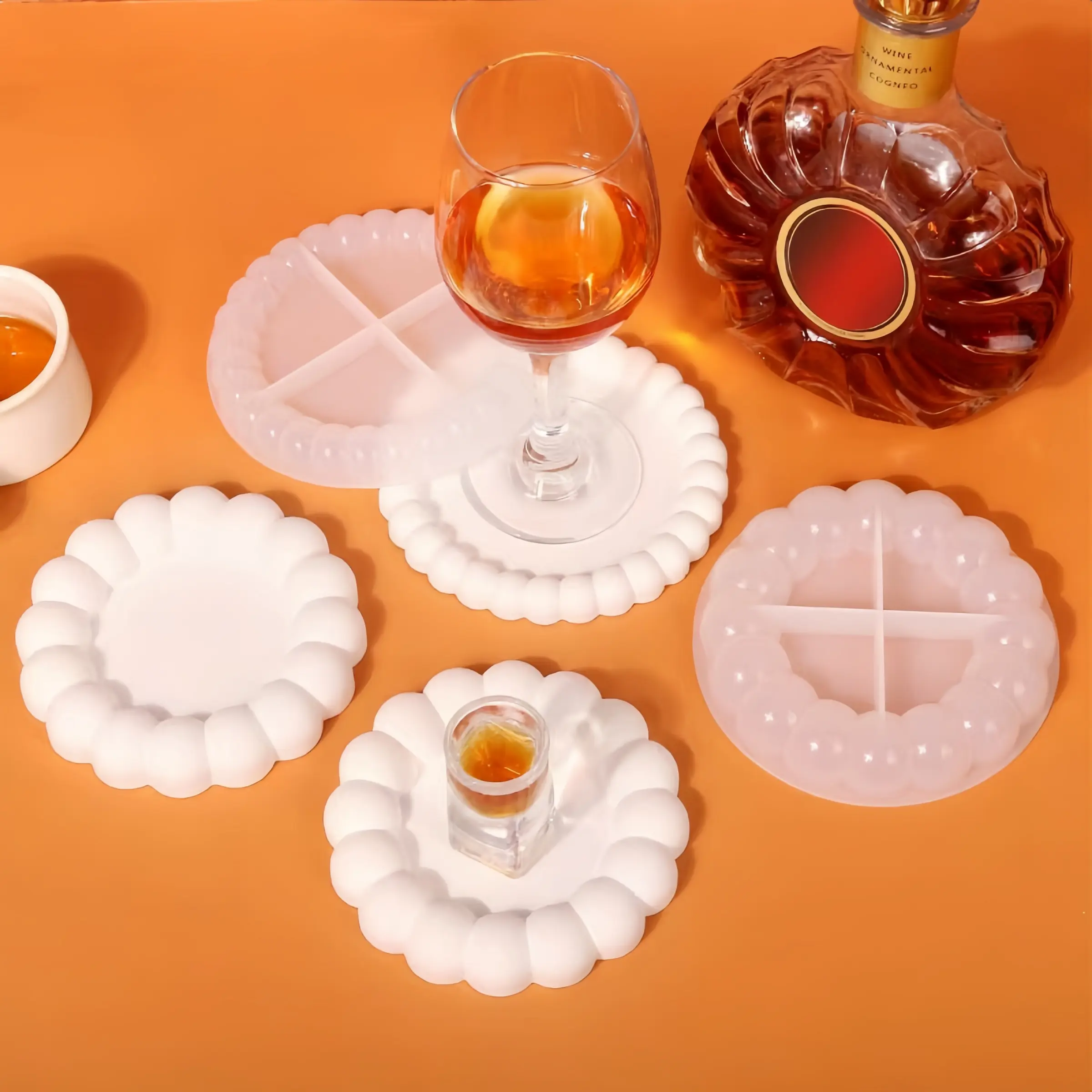 Irregular Bubble Cup Mat Silicone Mold, DIY Resin Gypsum Clay Dripping Glue Cup Mat Making Mould, Craft Tool for Home Decor