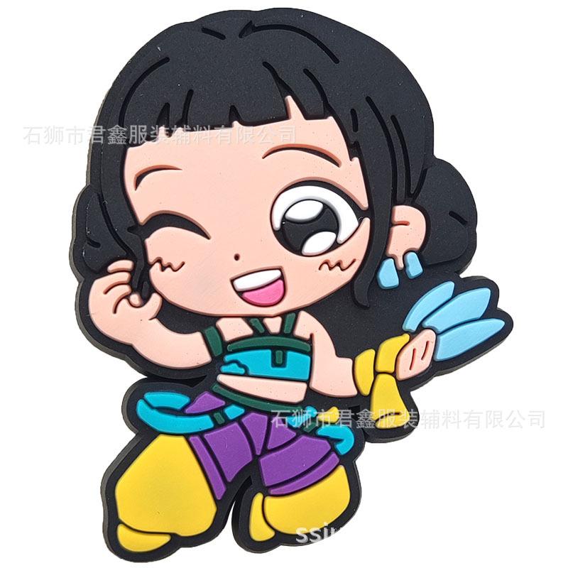 16-Piece Demon Hunt Girls PVC Crocs Charms Set – Detachable DIY Shoe Accessories for Saja Boys Clogs