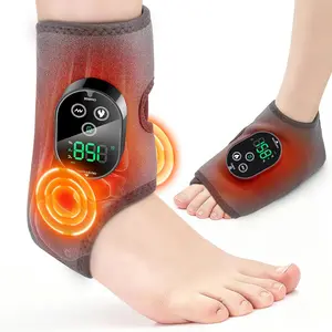 Cordless Ankle Massager for Pain Relief, Foot Massager for Neuropathy, Foot and Ankle Massager, Ankle Heating Pad with Massage, Adjustable Timer, 6 Heat Levels, 3 Vibration Modes, Single One ,Durable Ankle Support ,Durable Ankle Support