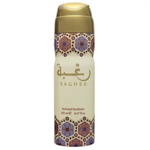 Lattafa Raghba for Unisex Perfumed Deodorant Spray, 6.6 Ounce