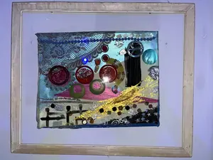 Creazioni recycling epoxy wall art "Her"