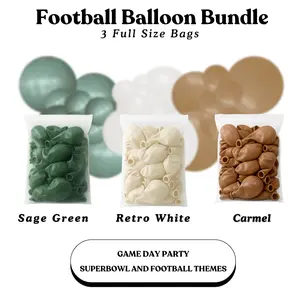Football Balloon Bundle - Retro Sage, Retro White, Carmel