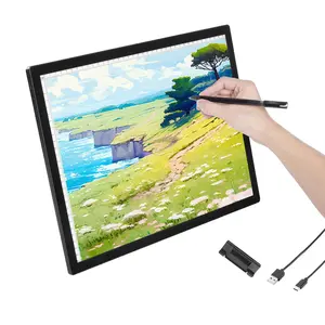【Summervibes】VEVOR Light Board,  , A3 LED Light Pad with 6 Level Dimmable Brightness, Rechargeable Light Table for Tracing, Light Box for Diamond Painting, Animation, Sketching, Drawing, Stenciling, Artists (Black)