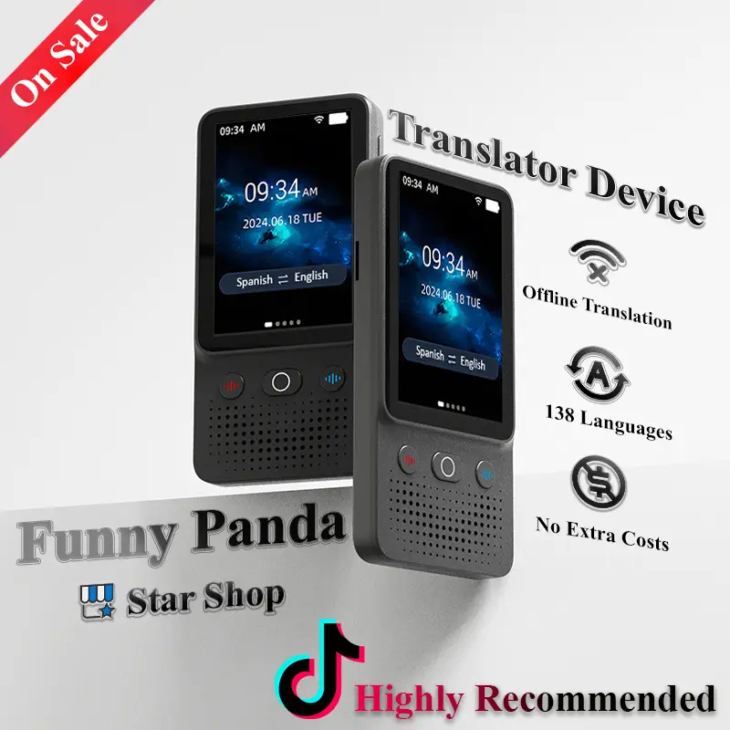 Al Language Translator Device | No Additional Charges | Translation Does Not Require a Signal Source | Translate 138 Languages with WiFi | Translation