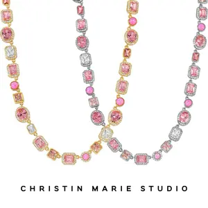 Amour Pink Solstice Gemstone Necklace