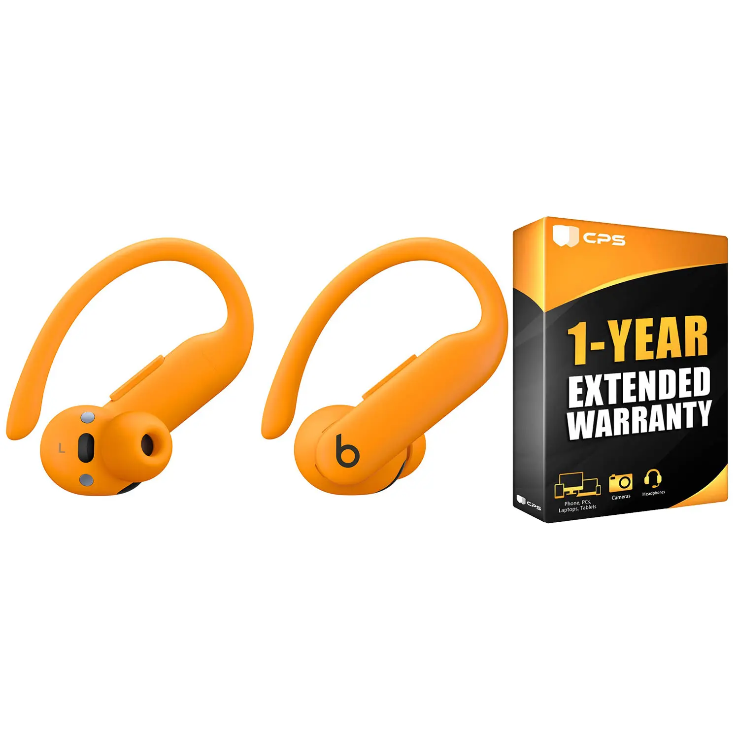 Beats Powerbeats Pro 2 Bluetooth Wireless Noise Cancellation Earbuds with 1 Year Extended Warranty Bundle - Electric Orange