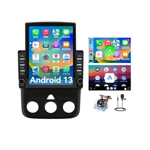 Android 13 Car Radio Stereo Compatible with Dodge Ram 2013 2014 2015 2016 2017 2018 1500 2500 3500, Wireless Carplay/Android Auto, 9.7 inch Head Unit 2+64GB with BT GPS FM WiFi, for Manual AC only Car Media Player Car Video Player