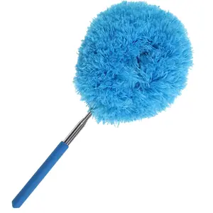 Blue Slanted Extendable Microfiber Duster, Versatile Washable Reusable for Ceilings, Fans, Furniture and Cars