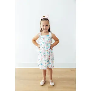 Unicorn Kisses Ruffle Cross Back Dress