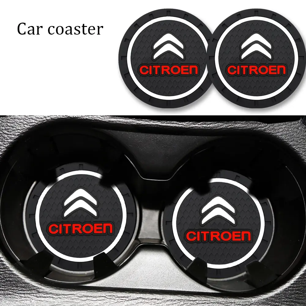 Citroen Anti-Slip Car Cup Holder Mat, Thick High-Temperature Resistant Pad, Essential Car Interior Decoration Accessory