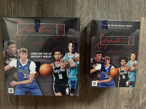 1 Mega & 1 Value Box 2025-26 NBA Basketball Signature Class Combo Bundle
