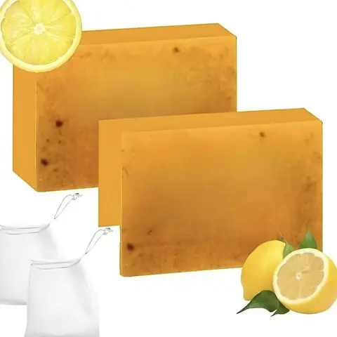 2PCS Vegan Turmeric Cleanser Soap - Gentle, Moisturizing Daily Deep Cleanser for Face & Body, Unisex Sensitive Skin Bath & Body Self Care Product