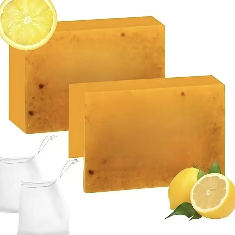2PCS Vegan Turmeric Cleanser Soap - Gentle, Moisturizing Daily Deep Cleanser for Face & Body, Unisex Sensitive Skin Bath & Body Self Care Product