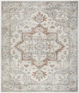 HomeRoots 521722 9 x 12 ft. Gray Oriental Power Loom Area Rug