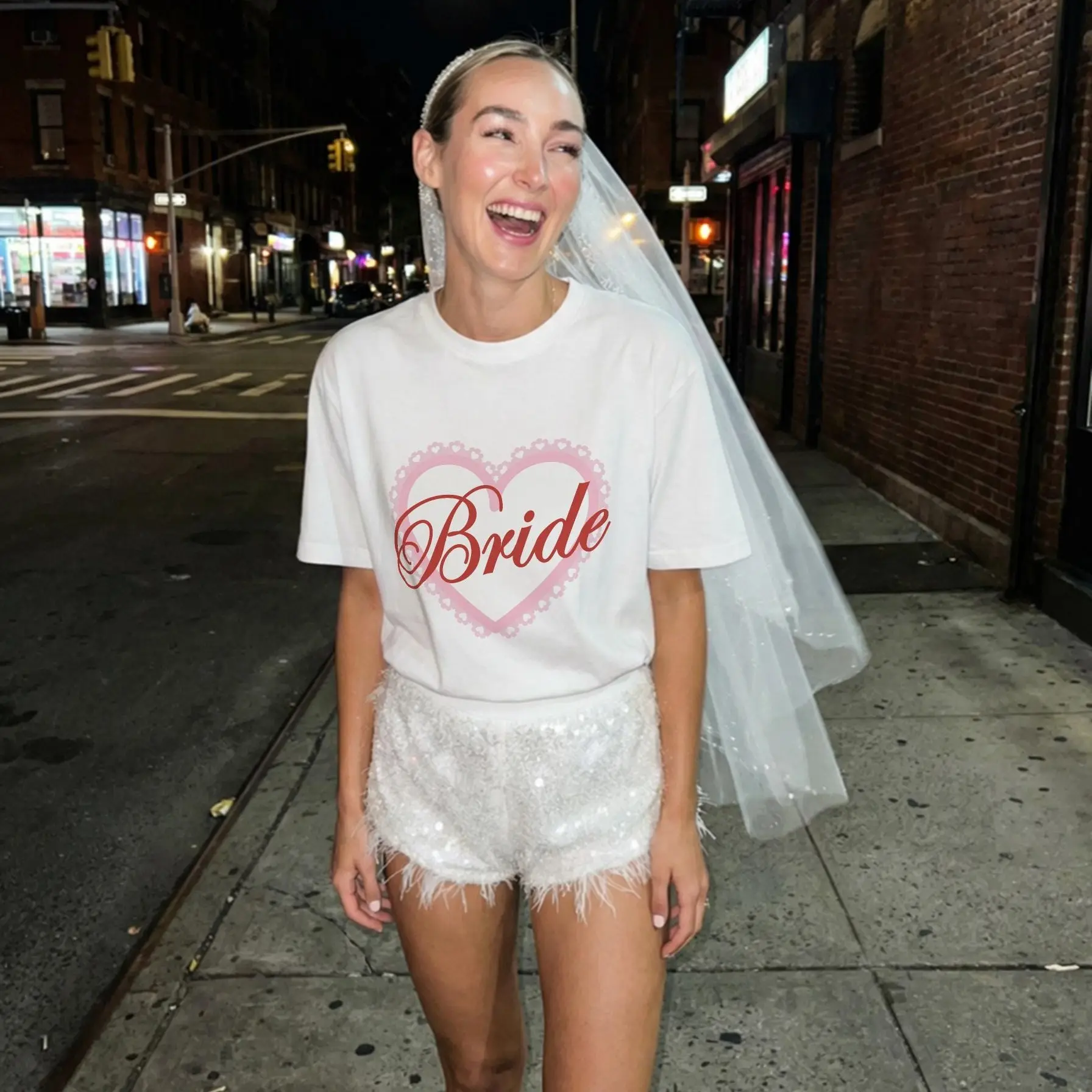 Bride Heart T-Shirt, Heart Bride Tee, Bachelorette Party Shirt, Bride to Be Top, Bridal Shower Gift