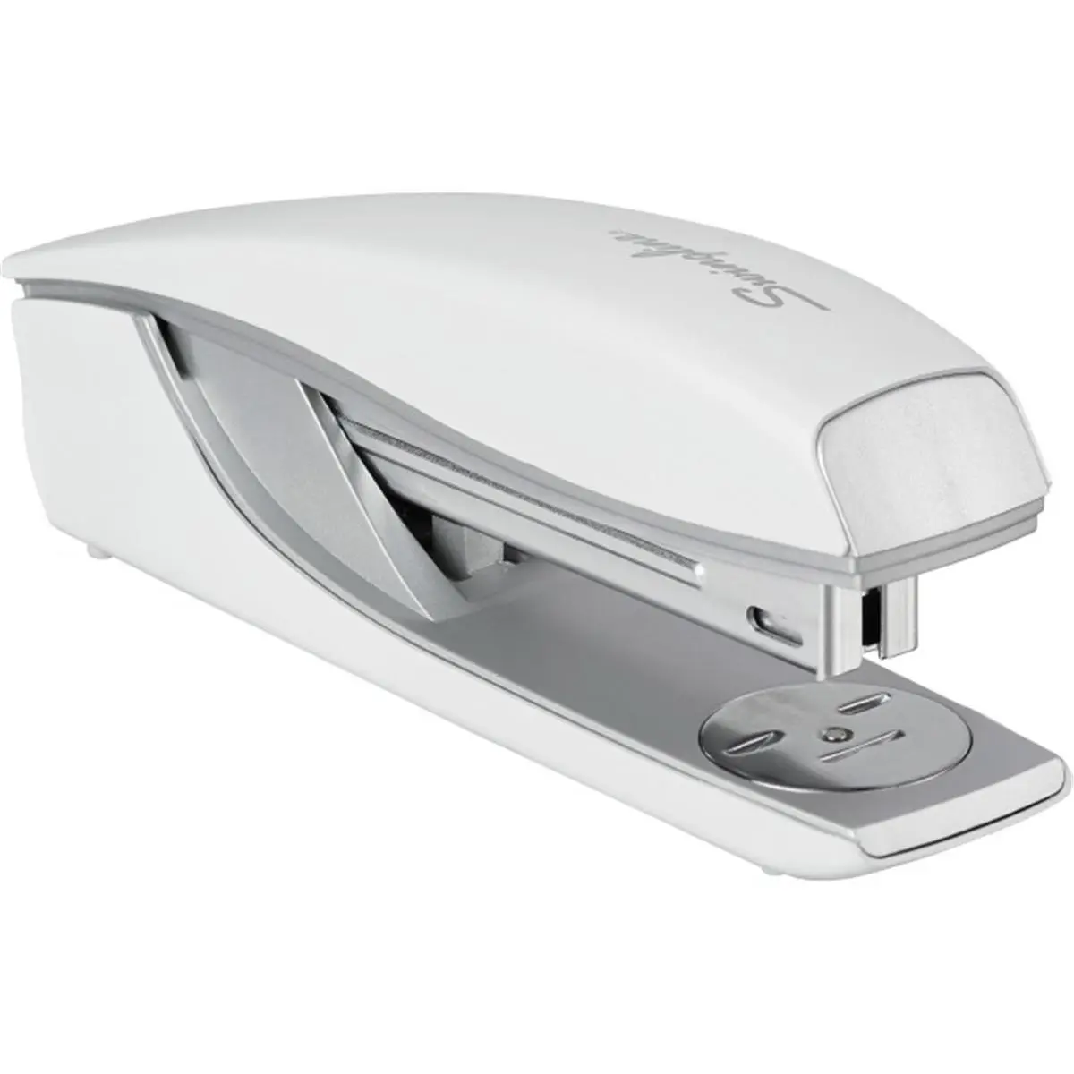 212 MAIN Swingline NeXXt Full Strip Style Metal Body Stapler, White, Brushed Top, Jam-Free