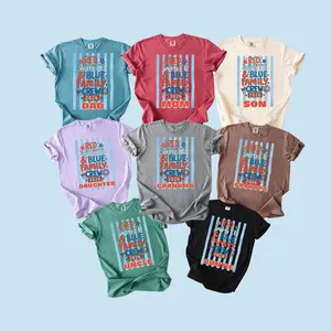 Comfort Colors Personalized Family Shirt, Red White Blue Family Crew 2026, Matching 4th Of July Shirt, Custom Family Tee, Gift For Her, Gift For Dad, Gift For Mom, Gift For Grandma, Gift For Grandpa