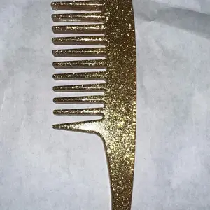 GOLDEN- Shower Power: Handcrafted Resin Decorative Comb for Fabulous Hair Days!