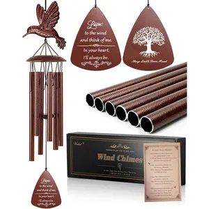 Memorial Sympathy Wind Chime, Hummingbird Memorial  for Loss of Loved , Bereavement Condolence Remembrance  for Loss of Mom Dad