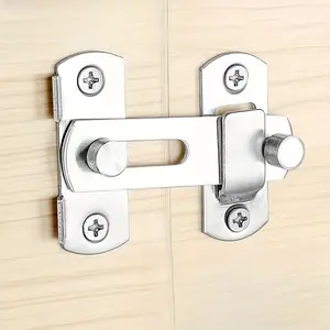 Mini simple door latch stainless steel door bolt 90-degree right-angle latch household mini lock pet door lock sliding door anti-theft door bolt