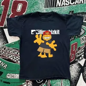 Limp Bizkit Garfield Durst Y2K Baby Tee, Retro 2000s Meme Graphic Unisex Shirt