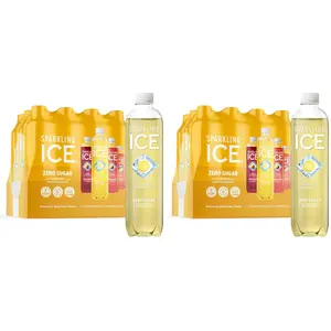 Lemonade Variety, Flavored Sparkling Water, Zero Sugar, with Vitamins and Antioxidants, 17 fl oz, 12 count (Berry Lemonade, Raspberry Lemonade, Peach Lemonade, Classic Lemonade)