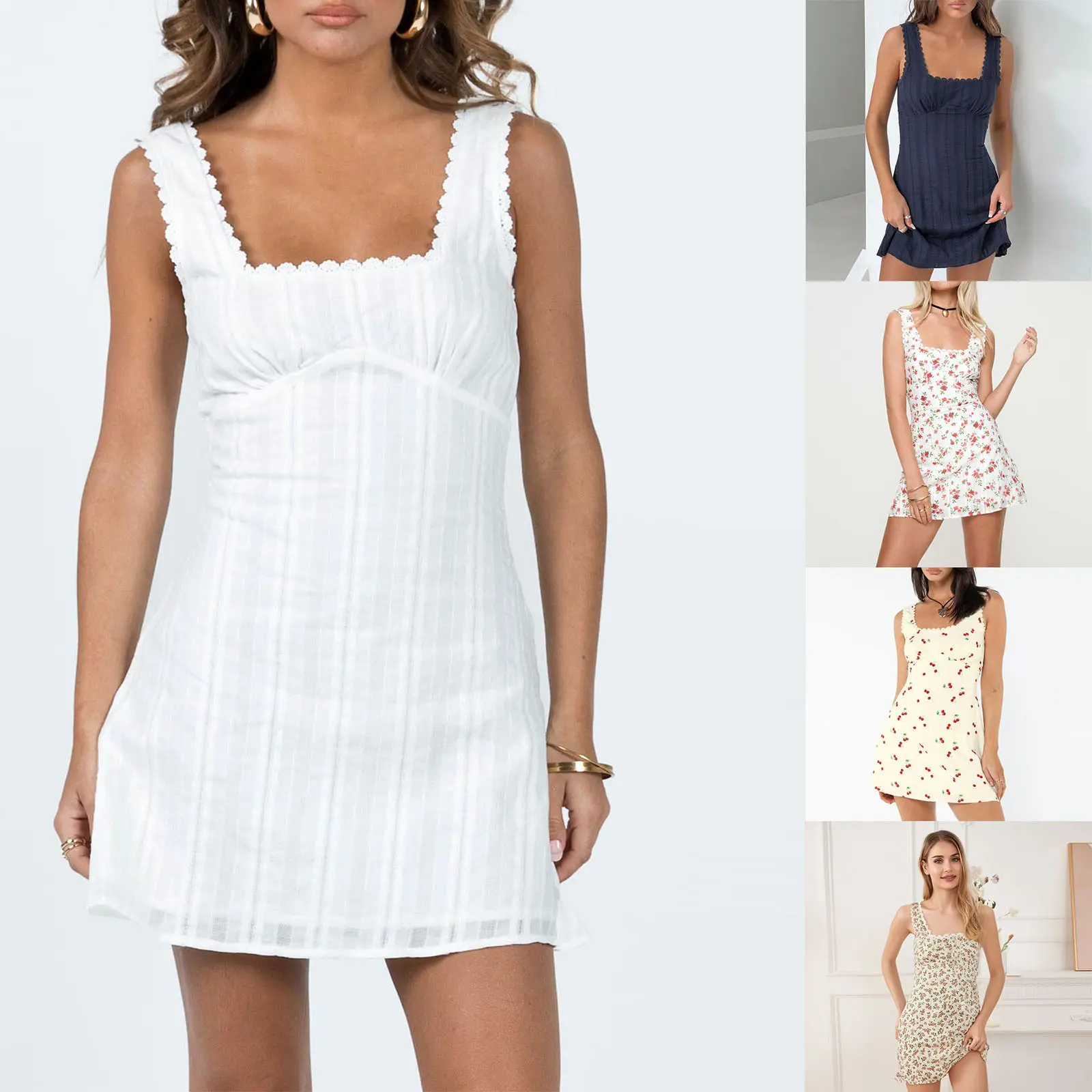 plaid dress a line Vintage Pink Halter Plaid A-Line Party Dress – FancyVestido