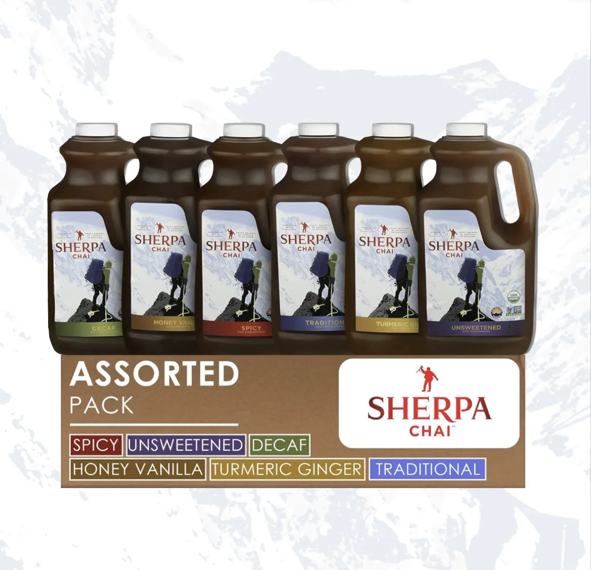 Sherpa Chai Assorted Tea Concentrate Pack - (6-64oz)