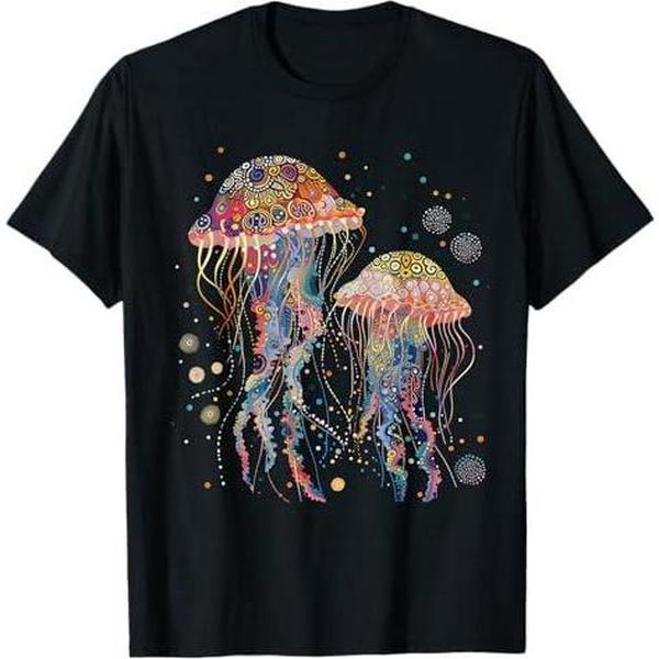 Jellyfish Colorful Flower Patterns Scuba Diving Diver Ocean T-Shirt