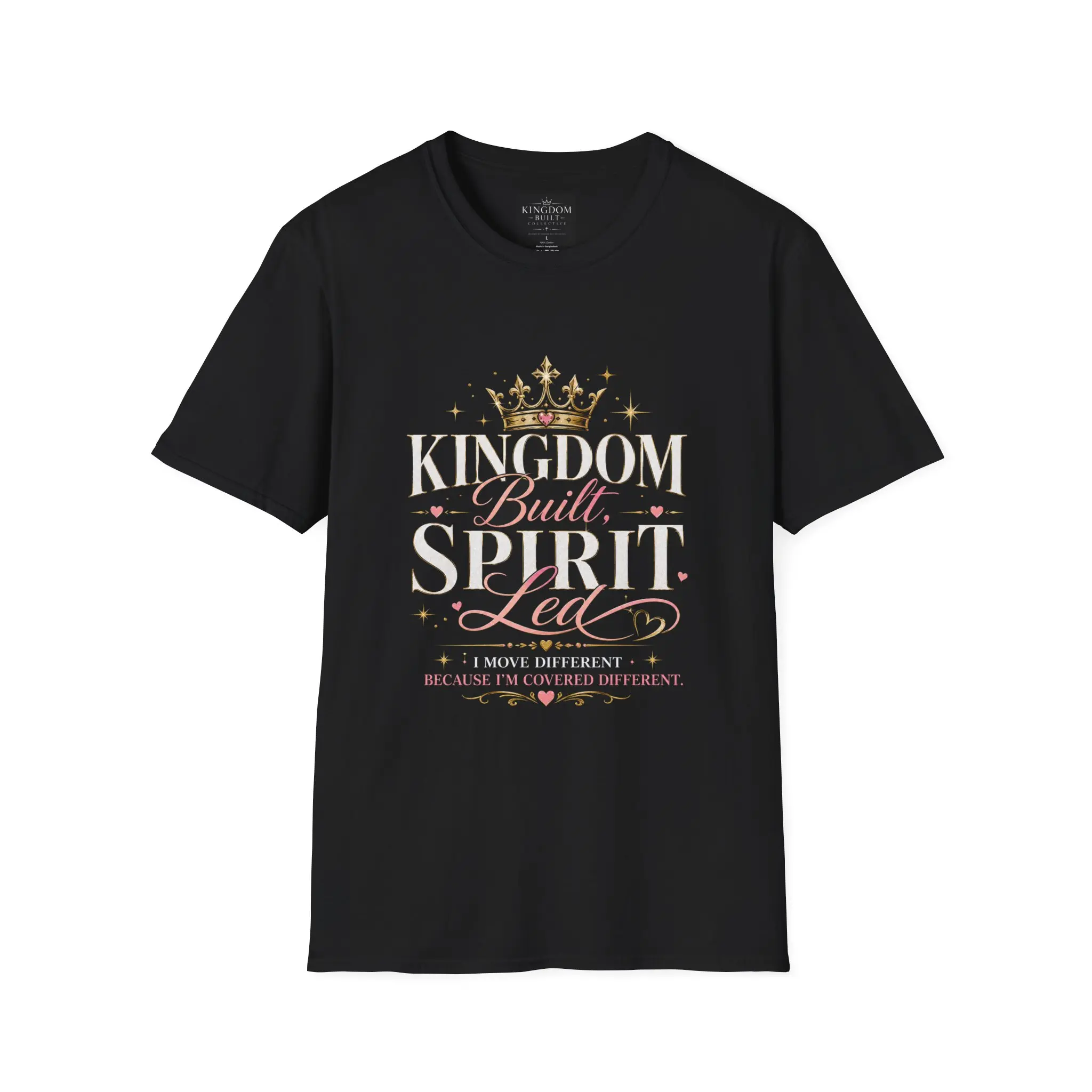 Kingdom Built Spirit Led T-Shirt — Christian Faith Crown Graphic
