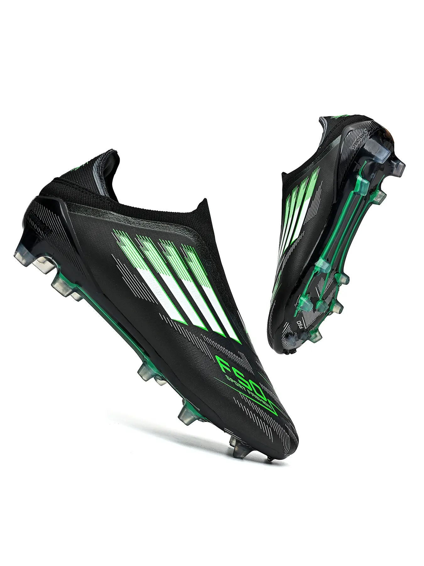 Men Women Lightweight Breathable Football Shoes Fg Ag Long Stud PU Upper Tpu Sole Eva Cushioning Training Competition Outdoor Sports Shoes