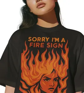 Fire Sign Zodiac Graphic Tee, Aries, Leo, Sagittarius Birthday Gift