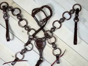 Copper Concho and Ring Tack Set