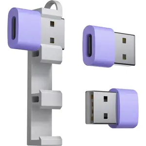 USB to USB C Adapter,3Pack USBC Female to USB A Male with Convenient Carrier, Type C Converter for  17/16/15/14/13/12, iPad, iWatch, AirPods,Galaxy S25/S24 ()