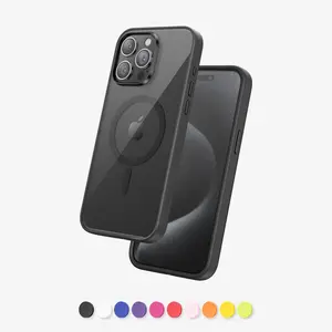 FLOLAB Surtect Tri-Fusion MagSafe Compatible Case – for iPhone 15 Series (Stealth Black Clear)