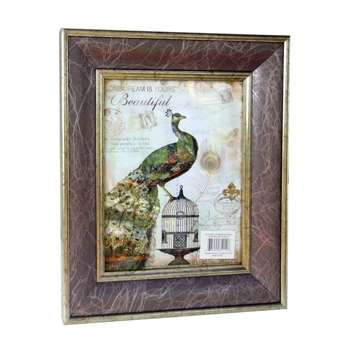 Jeco HD-PF003-GRP Ceramic Photo Frame - 8x10 in., Dark Lavender, Home Decor, Room Decor, Easy Install