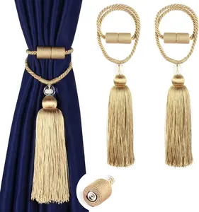 Curtain Tiebacks Tassel Ties Backs Holdbacks Rope Convenient Drapes Handmade Home Office Decorative ()