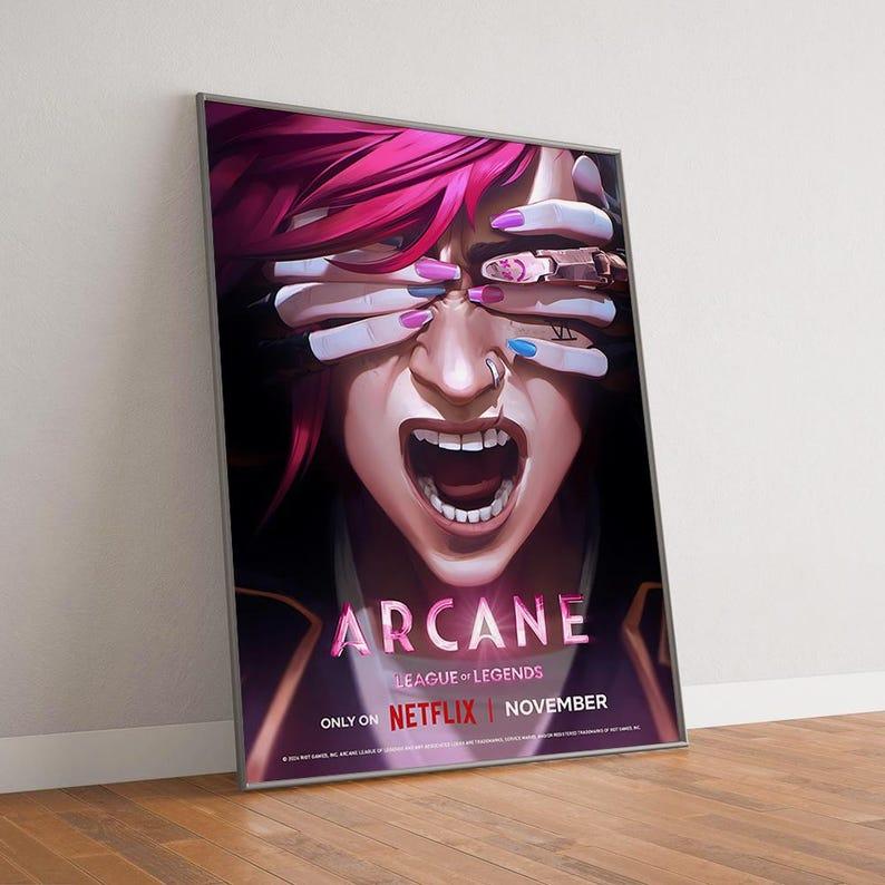 Arcane League Of Legends Season 2 Animated Poster - High Quality Canvas Print for Fan Merchandise Decor - Decoration Ornaments Wall